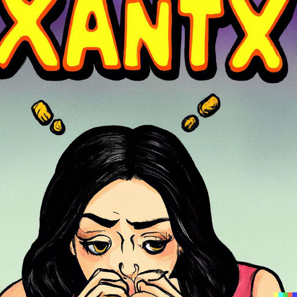 a representation of anxiety, comic book illustration, realism style
